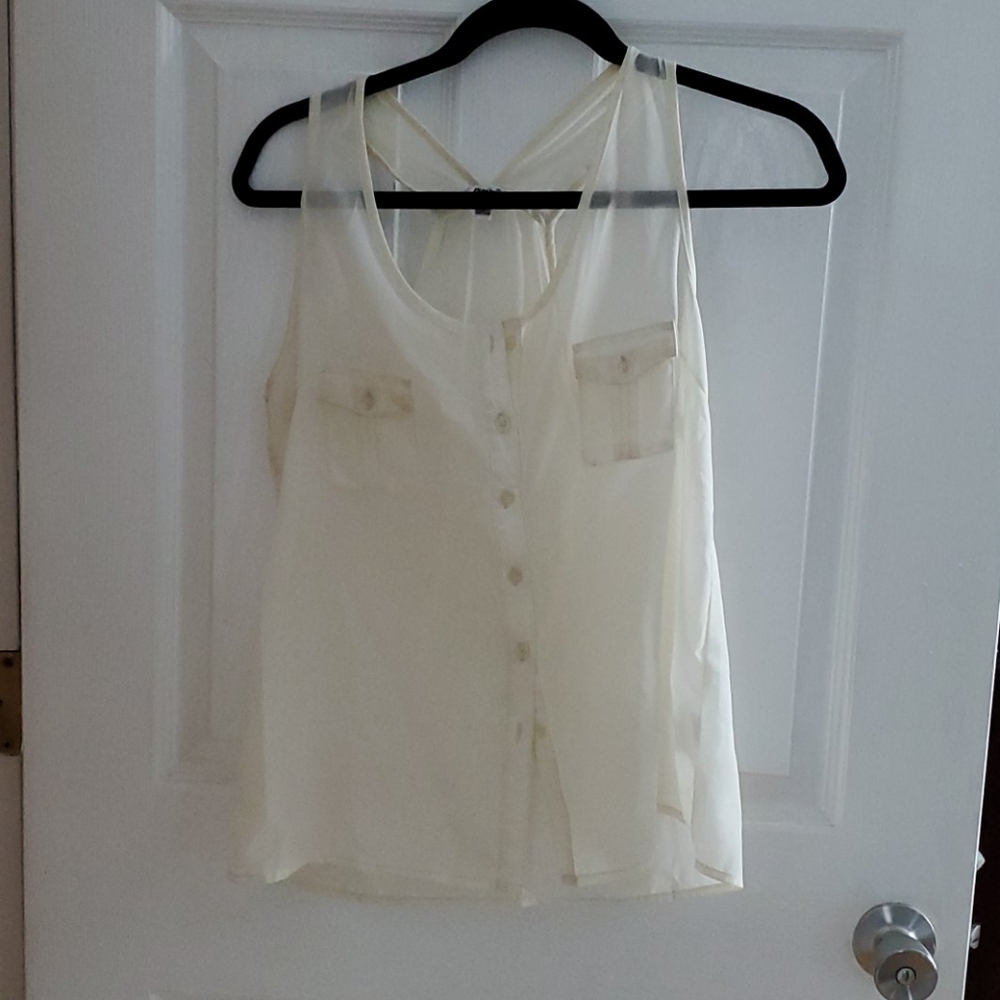 Tan sexy seethru tank top
